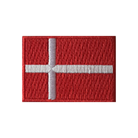 Børnehave Lydighed Grønthandler Broderet flag Danmark - Badge Design